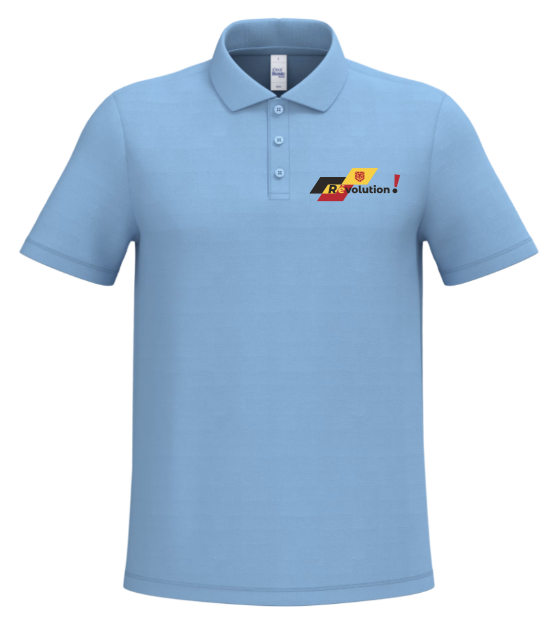 Hellblaues Revolution-Poloshirt