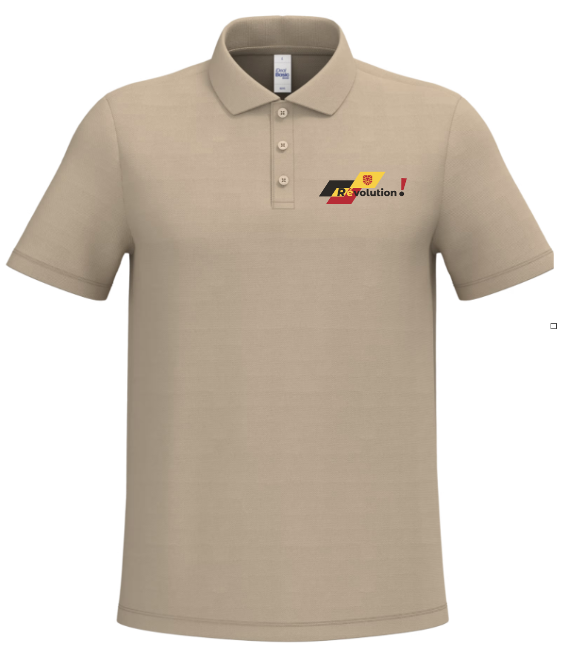 Beigefarbenes Revolution-Poloshirt