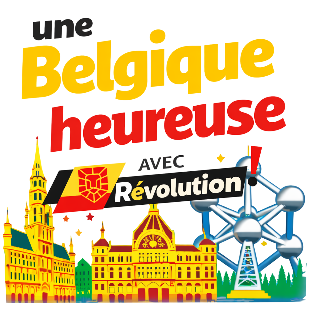 T-shirt "La Belgique heureuse avec Révolution !"