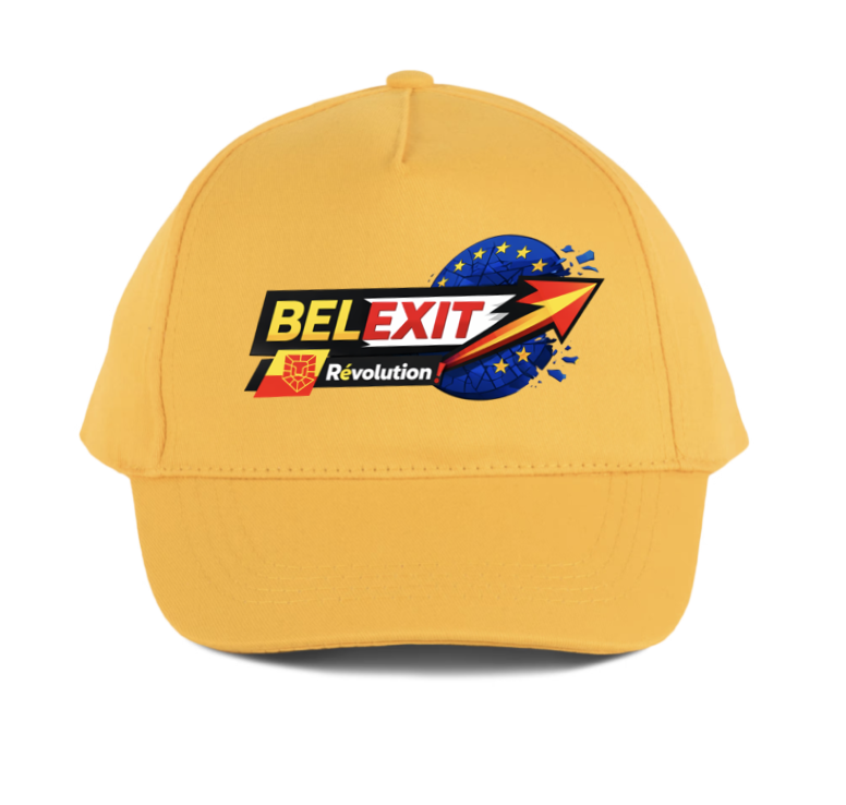 Gelbe „BelExit“-Sitzkappe