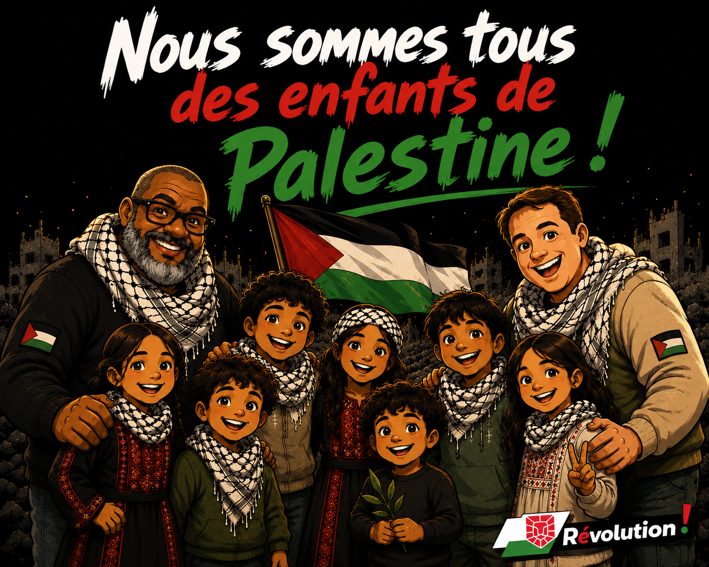 „Wir sind alle Kinder Palästinas!“ T-Shirt