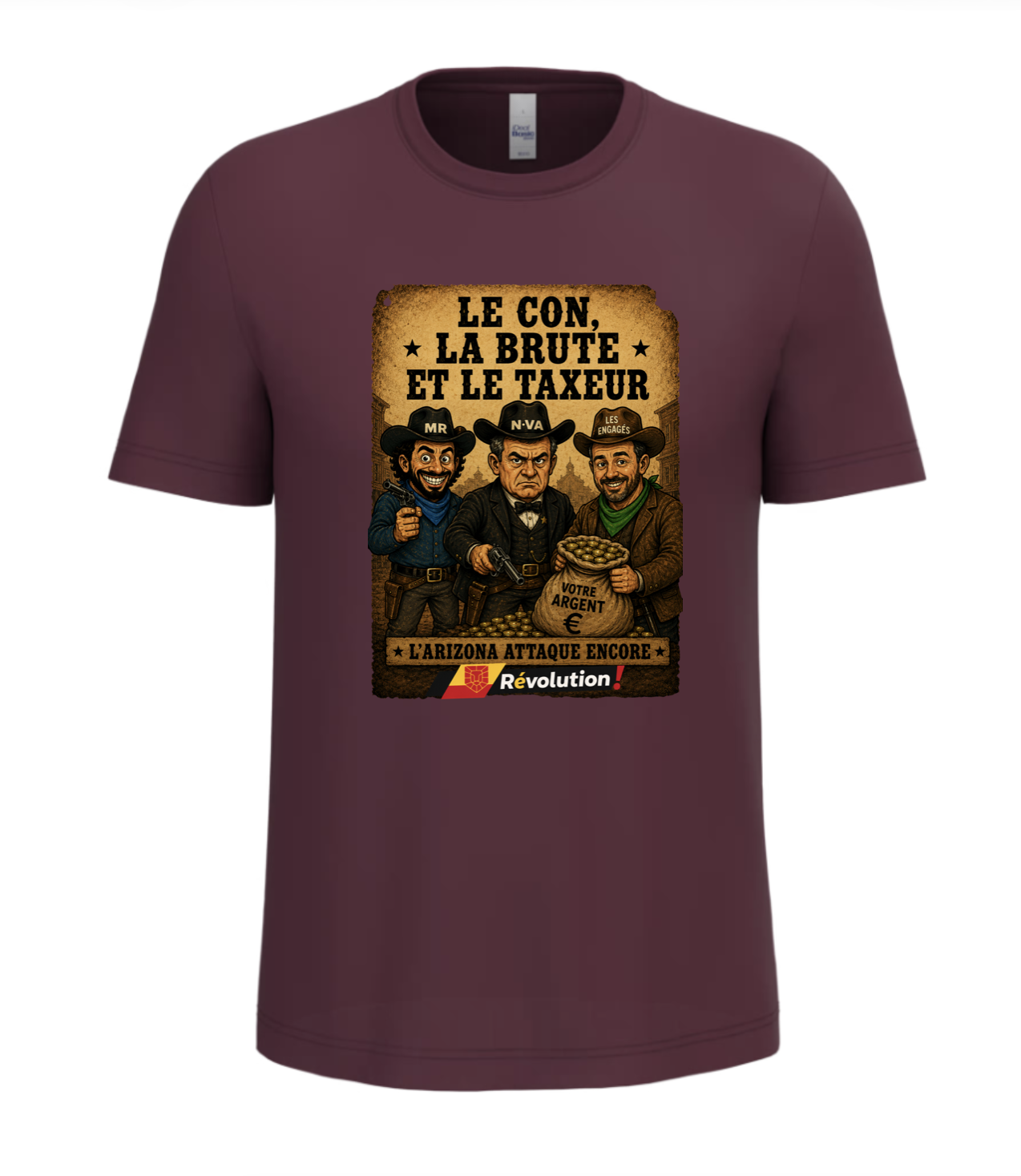 „Der Idiot, der Brutalo und der Steuereintreiber“-T-Shirt – Limitierte Auflage von 50 Stück!