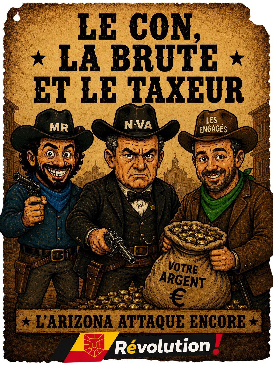 „Der Idiot, der Brutalo und der Steuereintreiber“-T-Shirt – Limitierte Auflage von 50 Stück!